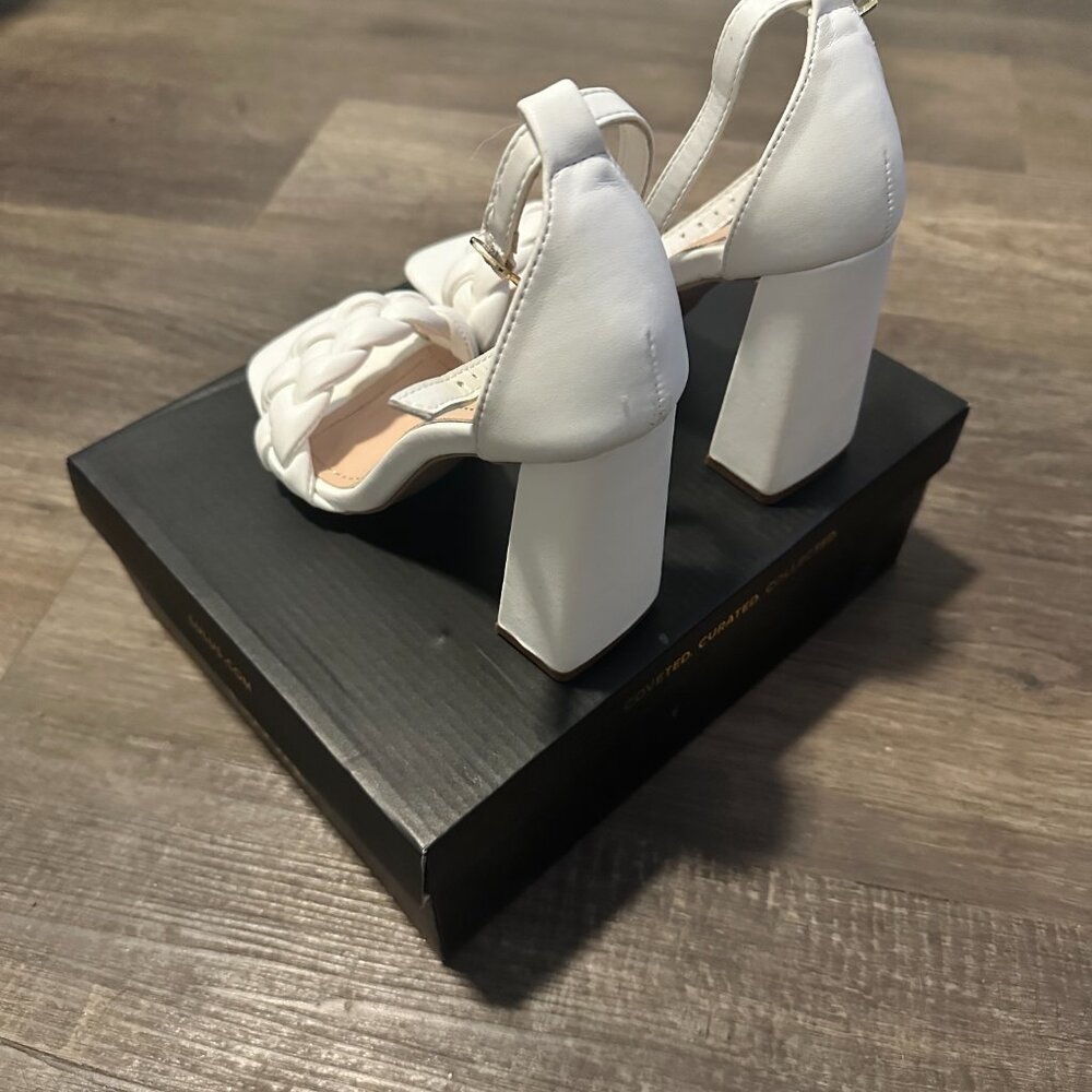 Lulu's women's heel sandals - 5.5 - White (never worn) - Picture 2 of 4
